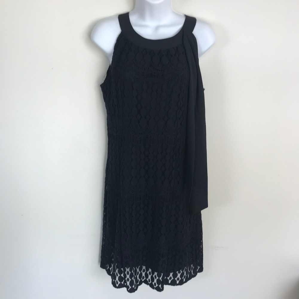 Jacqueline Riu Black Lace Stretch Dress